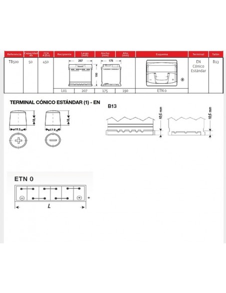 bateria exide eb500 50ah