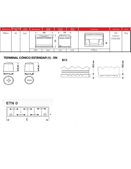 bateria exide eb602 60ah
