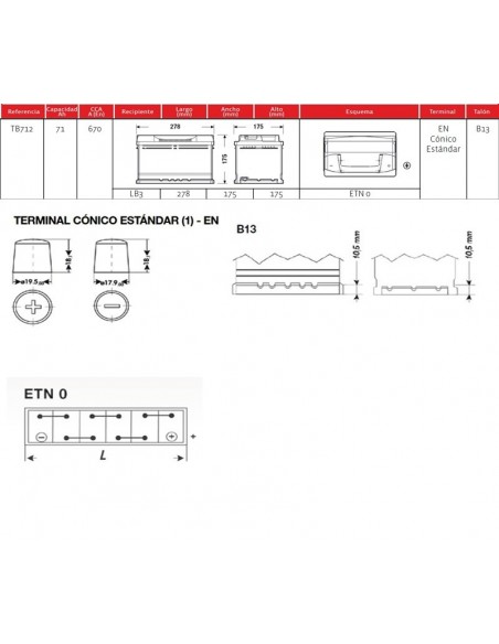 bateria exide eb712 71ah