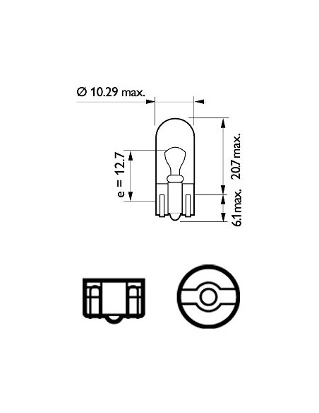  lampara bombilla philips w5w