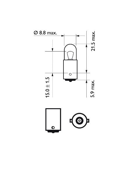  lampara bombilla philips t4w