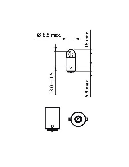  lampara bombilla philips t3w