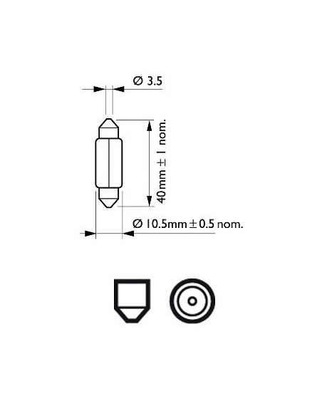  lampara bombilla philips festoon