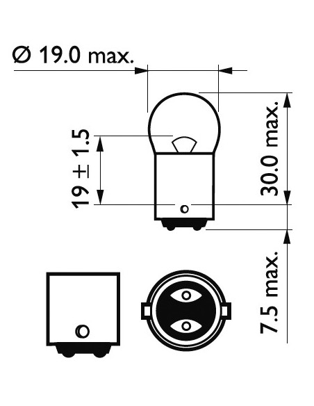  lampara bombilla philips r5w