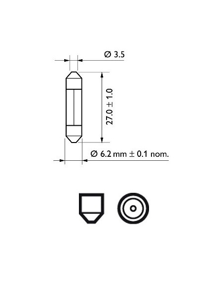 lampara bombilla philips festoon