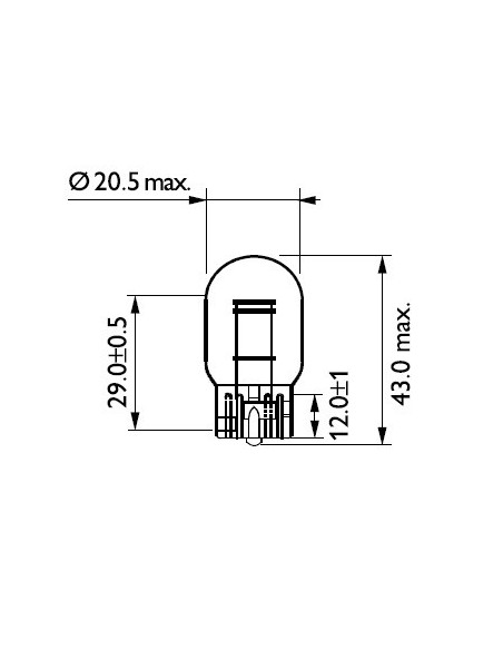  lampara bombilla philips w21/5w