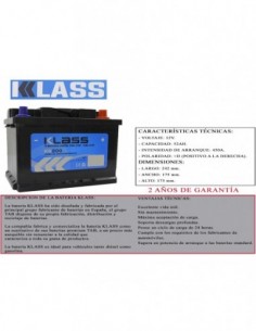 bateria klass ks200 52ah 2