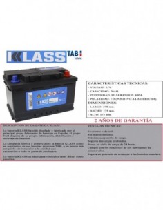 bateria klass ks300 70ah 2