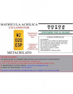 matricula metacrilato ciclomotor acrilica 2