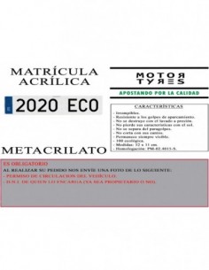matricula acrilica coche metacrilato 2